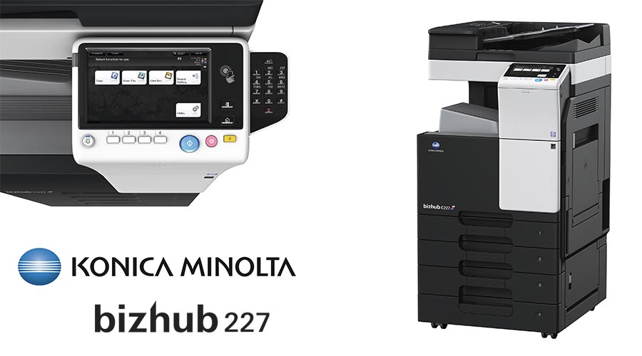 Multifunction printer Konica Minolta Bithub 227. Official distributor of Konica Minolta in the Madrid region, Iberia of duplicators