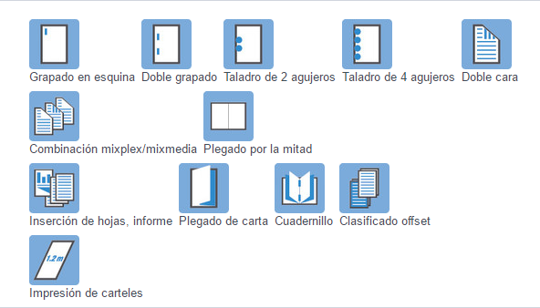 Impresora Bizhub Konica Minolta C258 acabados de impresión. Distribuidor oficial de Konica Minolta en Madrid, Ibérica de Duplicadoras