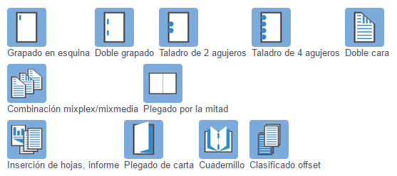 Impresora Bizhub Konica Minolta C287 acabados de impresión. Distribuidor oficial de Konica Minolta en Madrid, Ibérica de Duplicadoras