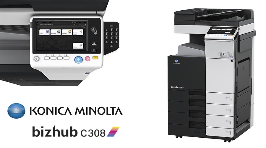 Impresora multifunción Konica Minolta Bithub C308. Distribuidor oficial de Konica Minolta en la Comunidad de Madrid, Ibérica de Duplicadoras