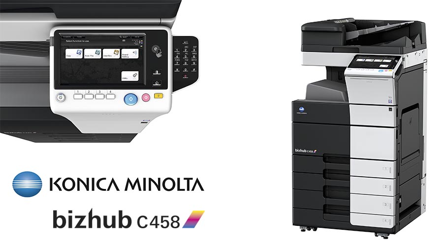 Impresora multifunción Konica Minolta Bithub C458. Distribuidor oficial de Konica Minolta en la Comunidad de Madrid, Ibérica de Duplicadoras